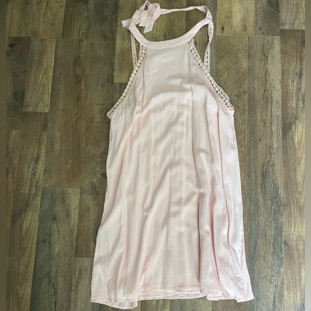 Pastel Pink Halter Dress